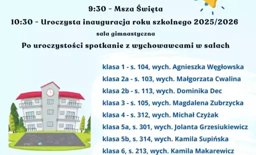 Zdjęcie do Rozpoczęcie roku szkolnego 2025/2026