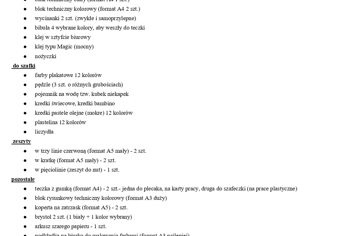 Zdjęcie do Wyprawka ucznia klasy I