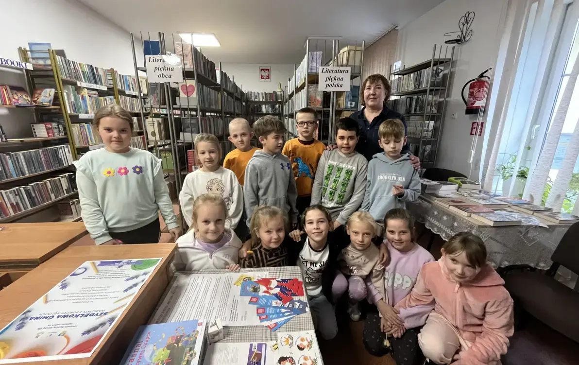 Zdjęcie do Wizyta  2a w bibliotece gminnej w Stradunach