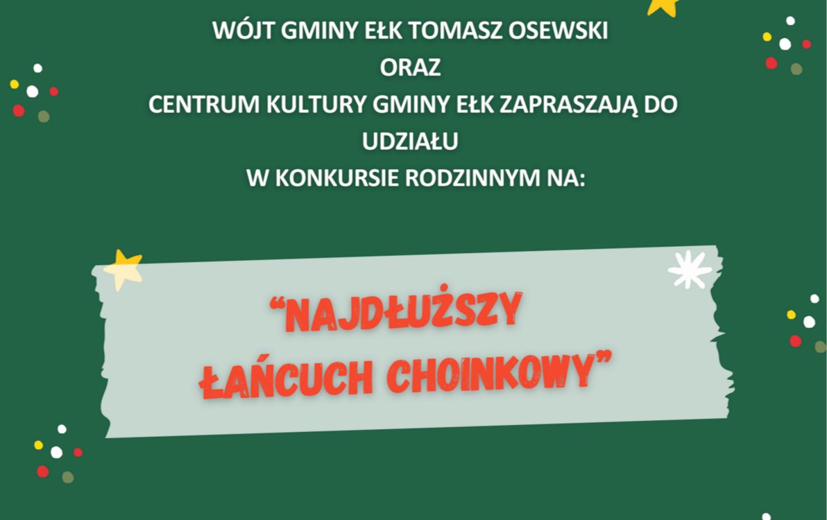 Zdjęcie do Konkurs na najdłuższy łańcuch choinkowy