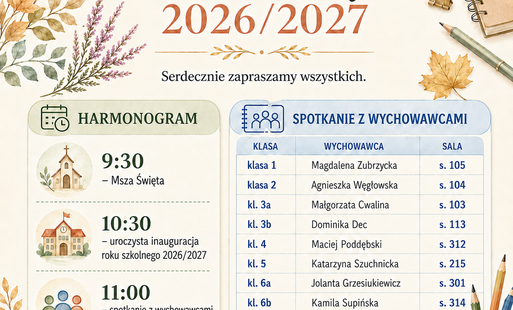 Zdjęcie do Rozpoczęcie roku szkolnego 2026/2027
