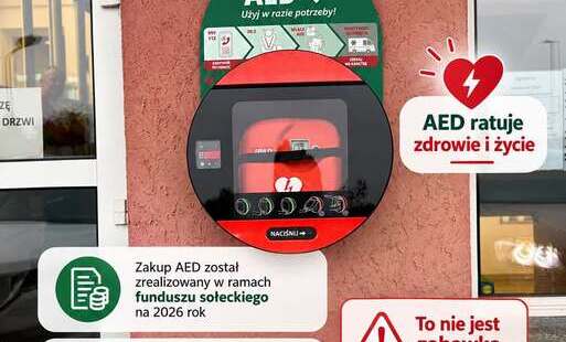 Zdjęcie do Sprzęt, kt&oacute;ry może uratować życie, jest już przy naszej szkole! 